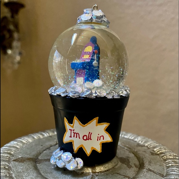 Mini slot♦️machine water globe ornament - Picture 3 of 7